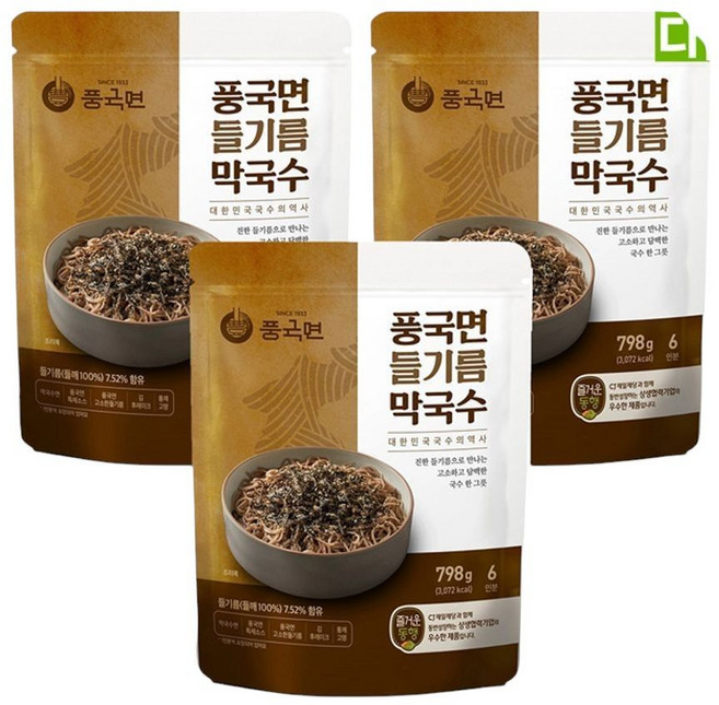 풍국면 들기름 막국수 798g x 3 [ATD7681], 1세트