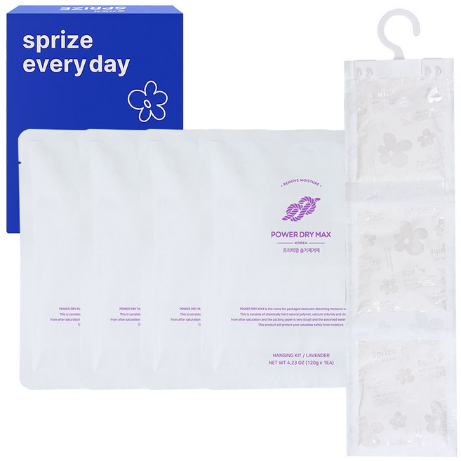 새남맥스 향기나는제습제 옷장 옷걸이형 습기제거제 4팩 라벤더향, 4개, 120g