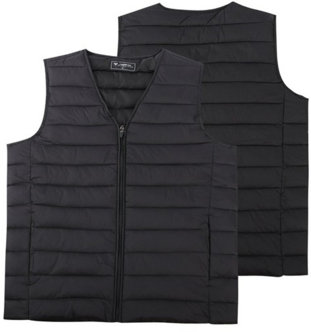 남녀공용 웰론 경량 다운 패딩조끼 브이넥 베스트