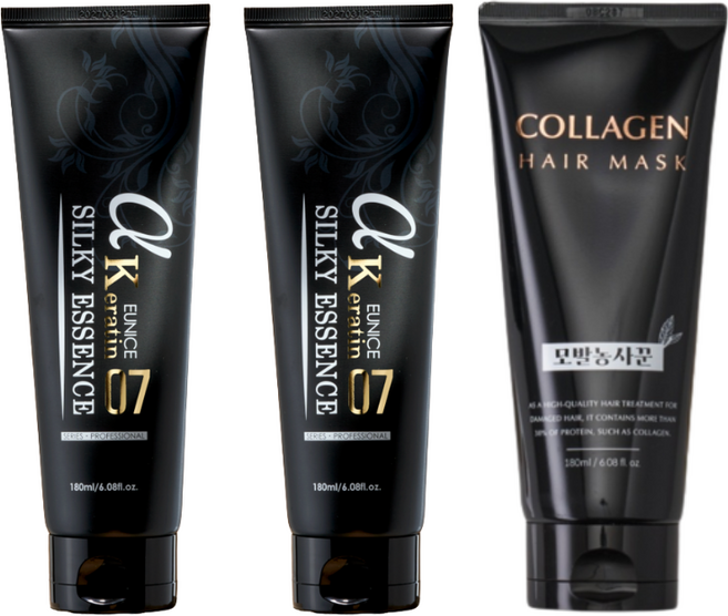 본코스메틱 알파 케라틴 실키에센스 180ml 에센스 2개+콜라겐팩 1개증정, 2개