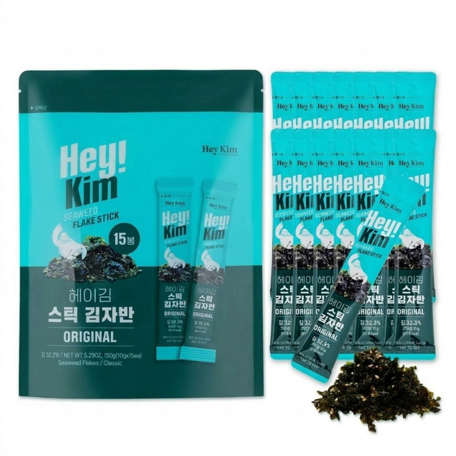 헤이김 끝까지 바삭한 김자반 스틱, 15개, 10g, 오리지널