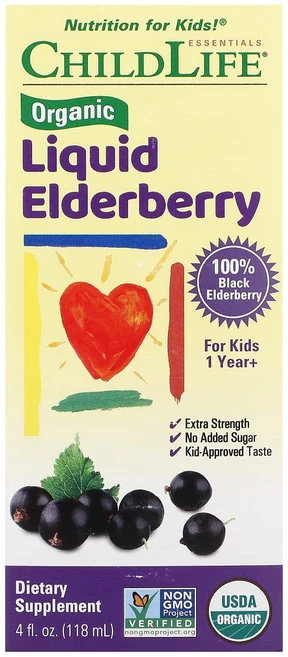 ChildLife Essentials 유기농 액상 엘더베리 만 1세 이상 118ml(4fl oz), ChildLifeEssentials유기농액상엘더베리만1, 1개, 118ml - 쿠팡