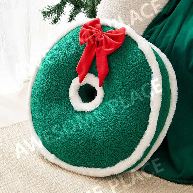 크리스마스 트리 소나무 산타 빨간모자 미슬토 양말 인형 겨울 북유럽 감성 어린이 아이방 거실 소파 등 허리 쿠션 소품, 크리스마스 장식 쿠션