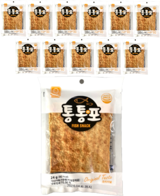 한진식품 통통어포 오리지널, 24g, 12개