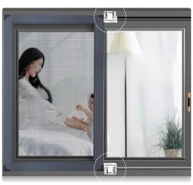 슈리팜 방충망 고정 스토퍼 추락방지 안전장치, 투명, 10개