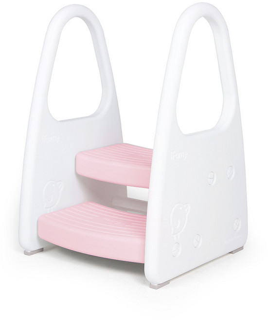 아이팜 유아 안전가드 2단 디딤대 아기 발디딤대, 1개, 핑크