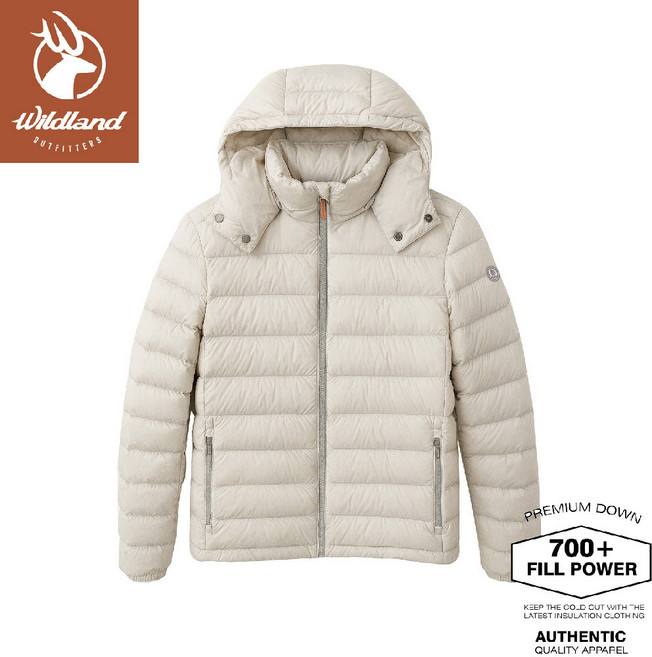 Wildland 荒野 女 700FP可拆帽輕暖羽絨外套