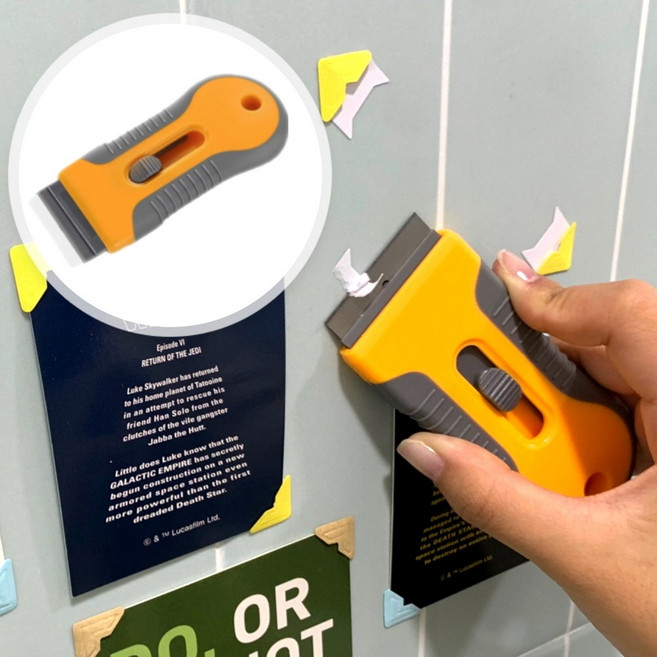 유리 필름제거 칼날 스크레퍼 인덕션스크래퍼 스티커제거 껌칼 칼헤라 미니스크래퍼, 1개