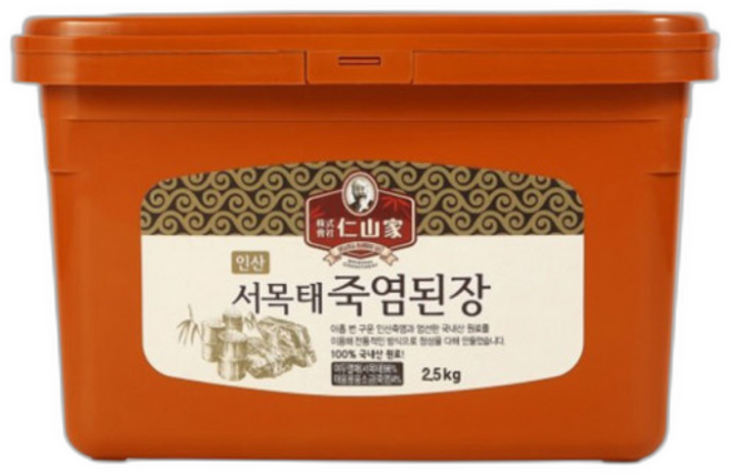 인산가 서목태 죽염된장 / 죽염으로 만든 전통 된장, 1개, 2.5kg