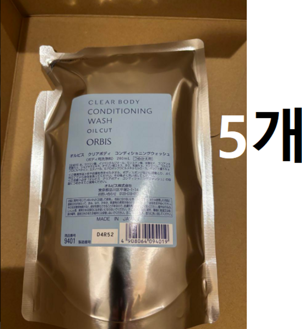 오르비스 클리어 바디 클렌저 리필용, 5개, 260ml