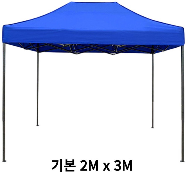 스톰가드 튼튼한 캐노피 천막 PU 자외선 차단 프레임 포함, 기본형, 블루