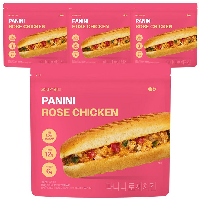 그로서리서울 파니니 로제치킨 480g 4봉 (16개입), 4개