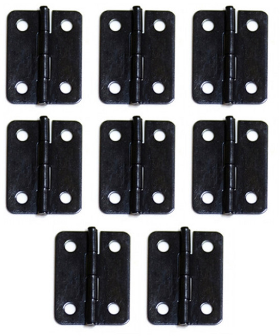 아이베란다 미니경첩 가구 힌지 가구장식 철물 18x24mm, 블랙, 8개