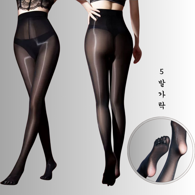 여성 5D 초슬림 오지 팬티스타킹 2켤레 세트 | 고탄력 유광 스타킹 사계절 데일리 오피스용