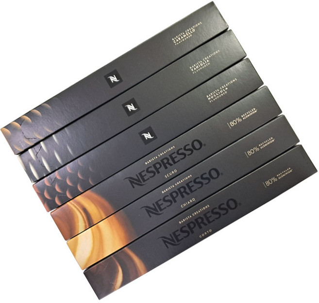 네스프레소 정품 캡슐커피 바리스타 6종 세트 총, 60개, 5g, 1세트