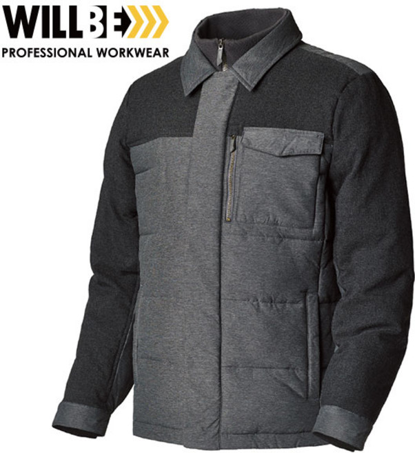 윌비 CT114 울패치 이중카라 점퍼