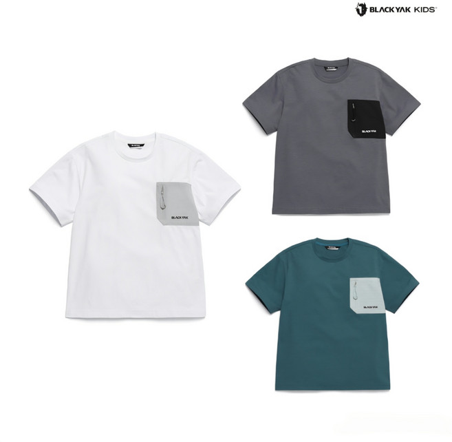 [블랙야크키즈] 오버핏의 기능성 반팔티셔츠 BK타스코티셔츠OV 1BKTSM4916