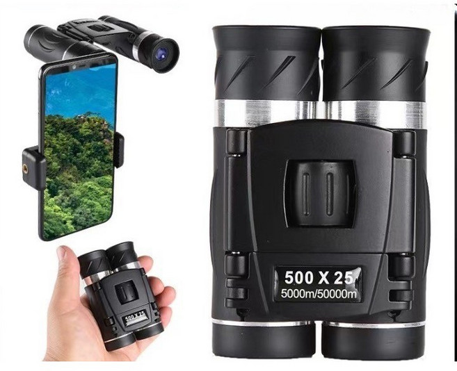 나믹스 500X25 고배율 고성능 뮤지컬 콘서트 캠핑 망원경 쌍안경+휴대폰 클립
