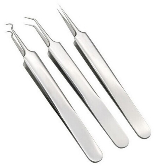 AWC 블랙헤드 압출 핀셋 피지제거기 압출기, 4. 3종세트, 1개