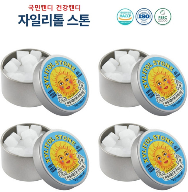 무설탕 자일리톨 스톤 캔디 오리지널 4종 1세트, 1개