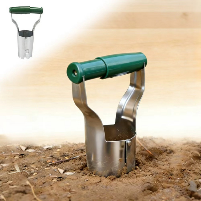 한손 구근 파종기 스텐 모종 이식기 텃밭 화단용, 1개