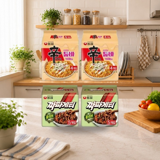 신툼2짜짜 (신라면 툼바 4입 2개 + 짜파게티 5입(멀티) 2개 ), 신툼2짜짜 (신라면 툼바, 4입, 2개 + 짜파게티,