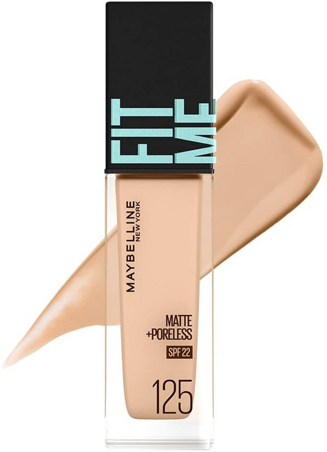 MAYBELLINE FIT ME 메이블린 핏미 파운데이션 보틀타입, 1개, 125 표준 피부색(옐로우계)