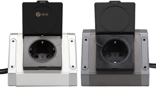 욕실콘센트 매립형 1구 매직 코너 코드형 가구매입 BIB-001, 1개