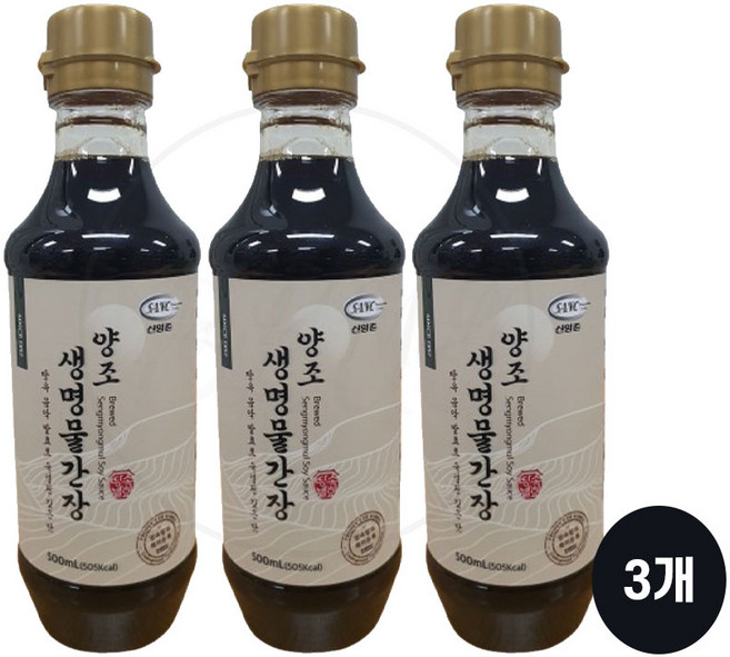 신앙촌 양조 생명물간장, 500ml, 3개