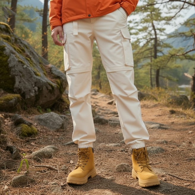 작은 아웃도어 남녀공용 방풍 워터리셔틀 플리스 목매임 등산 바지