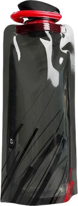 등산 아웃도어 접이식 물병 휴대용 스포츠 물병 700ml, 블랙, 1개