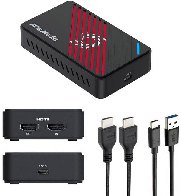AverMedia 4K HDMI 캡처 카드 /Pro Switch 2 PC Twitch OBS에서 진정한 저지연 스트리밍 및 녹화용 USB 게임 Win11 Mac-GC