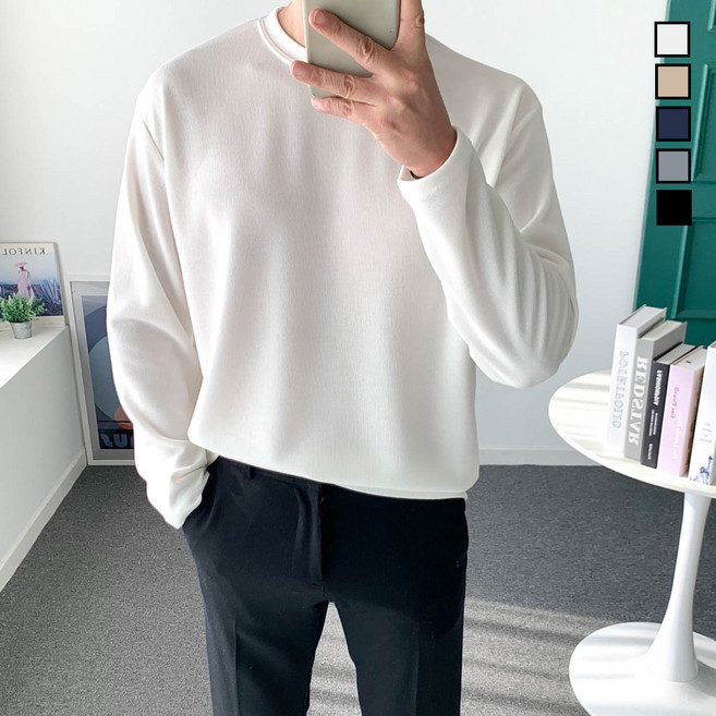 놈시크 95-130 남자 봄 티셔츠 오버핏 링클프리 쫀쫀스판 쭉티 빅사이즈