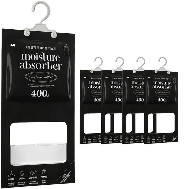 올챌린지 옷걸이 제습제 400g 5개입, 5개, 545ml