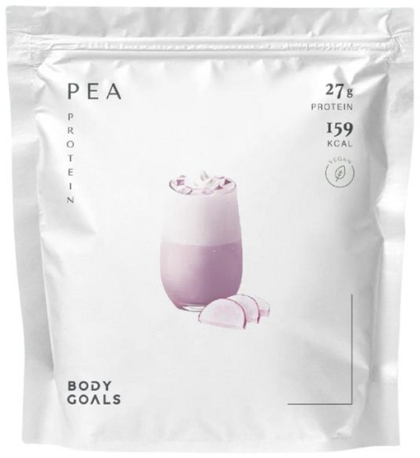 BODY GOALS 豌豆蛋白飲Pro-濃芋歐蕾 27克蛋白質 植物蛋白 低熱量 素食可用, 1kg, 1袋