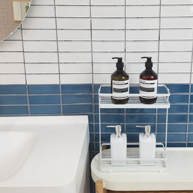 일상드로우 미니 화장실 욕실 선반, 1개, 화이트