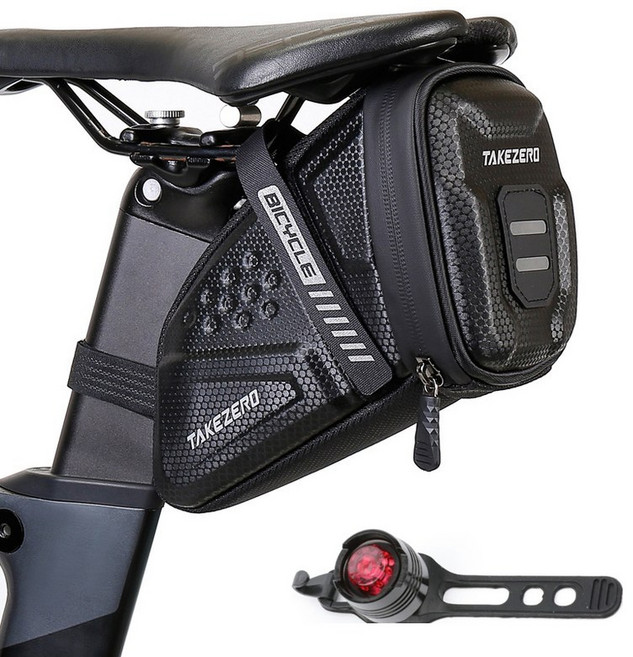 화이트리버 야간반사 자전거 안장가방, 1개