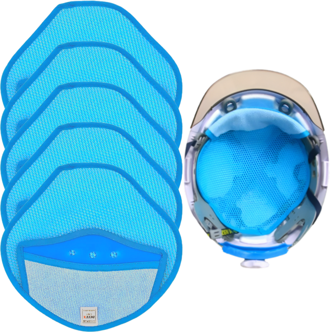 조앤제이 안전모내피 통풍잘되는 양면메쉬형 안전모 땀받이 내피, 1세트, 5P