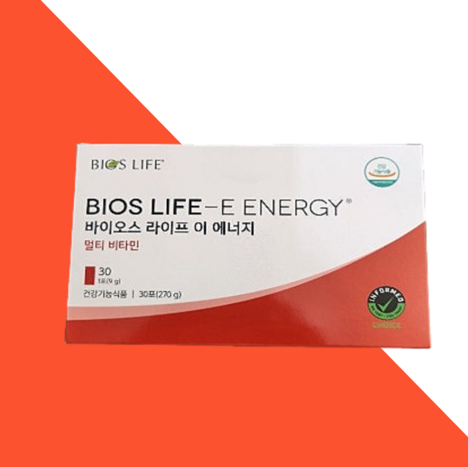 [유니시티] 바이오스 라이프 이 에너지 멀티비타민 E Energy 9g 2박스 60포 2달분, 270g, 2개