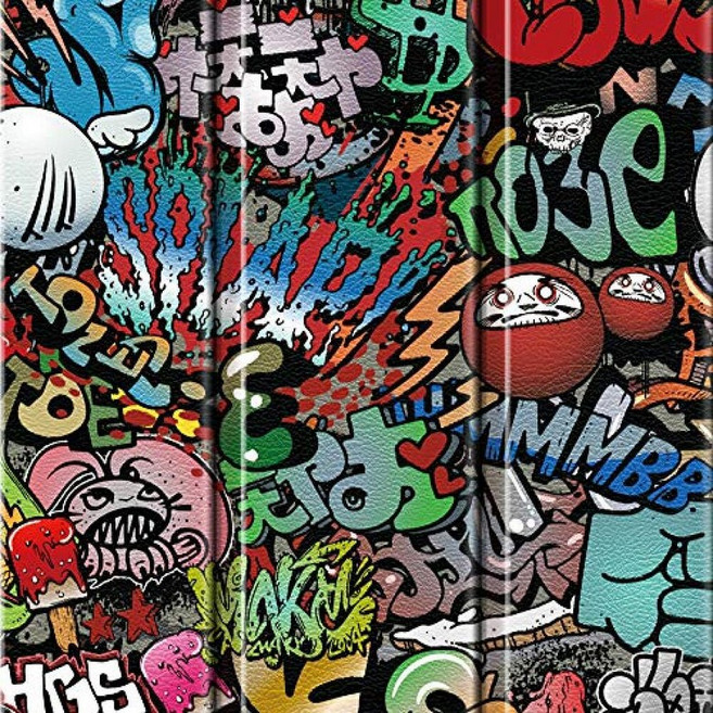 삼성 갤럭시 탭 S9 태블릿 11인치 2023(SM-X710/X716B/X718U)용 케이스 UUcovers 3단 접이식 슬림 경량 폴리오 다각도 뷰 스탠드 PU 가죽 충격, 02# 컬러 그래피티