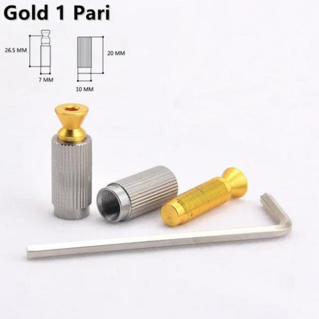 GOTOH GE1996T 510TS 트레몰로 시스템 브리지 JP용 앵커 볼트 나사 스터드 및 1 쌍, [07] Gold 1 Pari, 1개