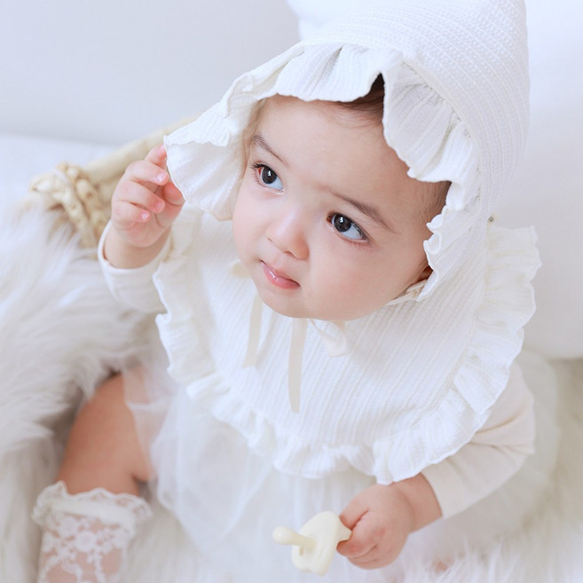 [출산백일선물]오브제 베이비 보넷 3종세트