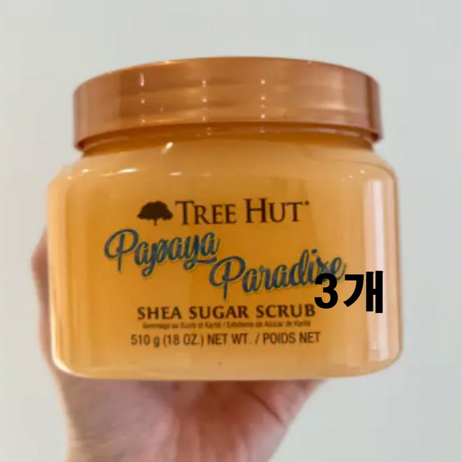 트리헛 파파야 파라다이스 시어 슈가 바디스크럽 과일향, 510g, 3개