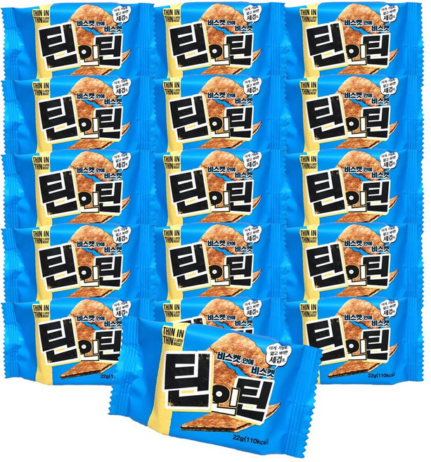 틴인틴 비스킷 22g 16봉, 16개