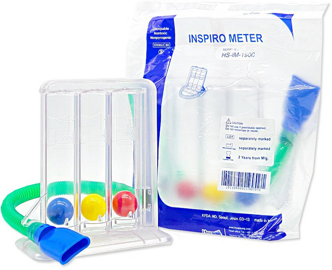 인스피로메타 재호흡기 폐활량계 폐활량 측정기, 1개, 1개입