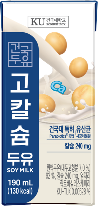 건국 고칼슘 두유 190ml, 48개