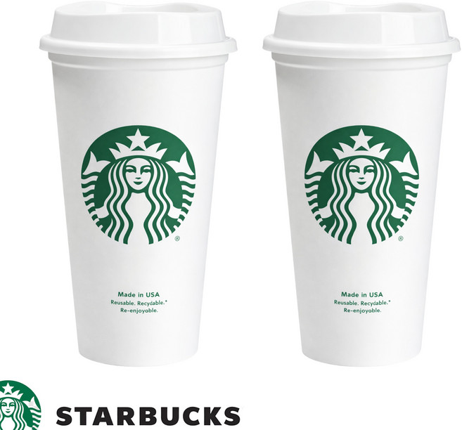 스타벅스 리유저블 텀블러 2P, 백색, 1세트, 473ml