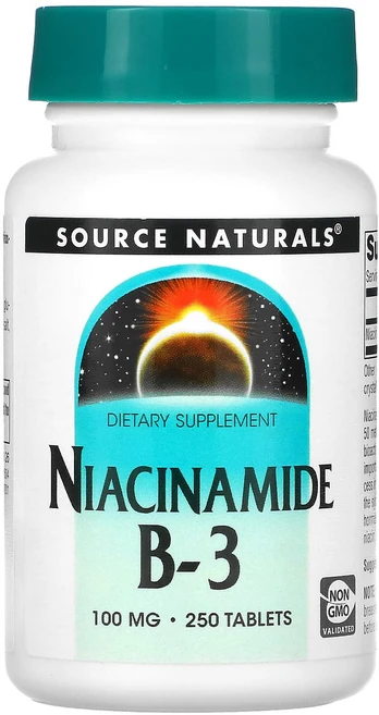 소스내추럴스 나이아신아미드 B-3 100mg 250정, 1개, 250개 - 쿠팡