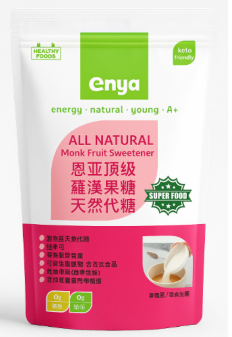 enya 恩亞 頂級羅漢果代糖 天然代糖, 1個, 500g/袋