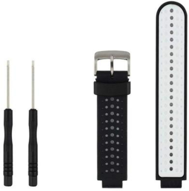 가민 포러너 220 230 235 630 620 735 접근 S20 S5 S6 스마트 시계 용 실리콘 교체 벨트 손목 밴드 시계 스, 02 BLACK WHITE, 01 15mm